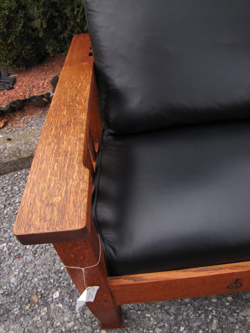 Antique  Roycroft  Morris  Chair w3248 - Image 19