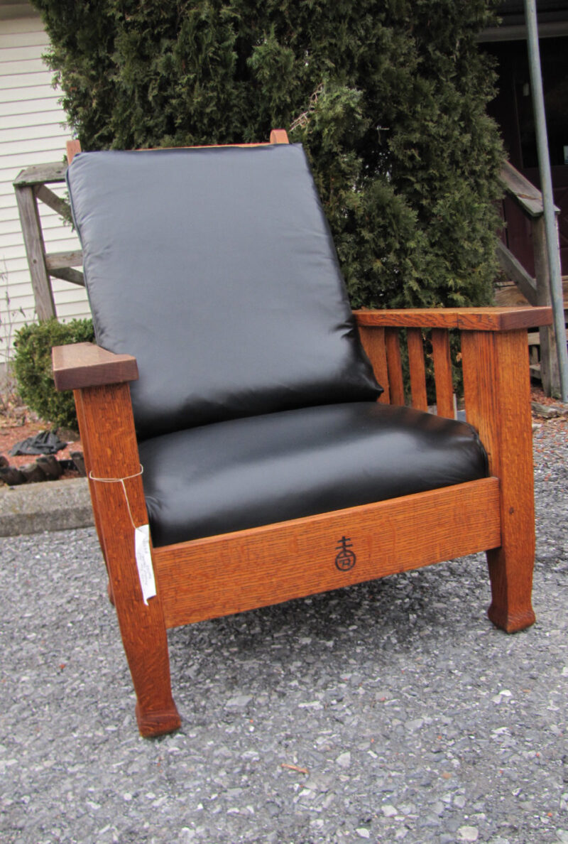 Antique  Roycroft  Morris  Chair w3248 - Image 6