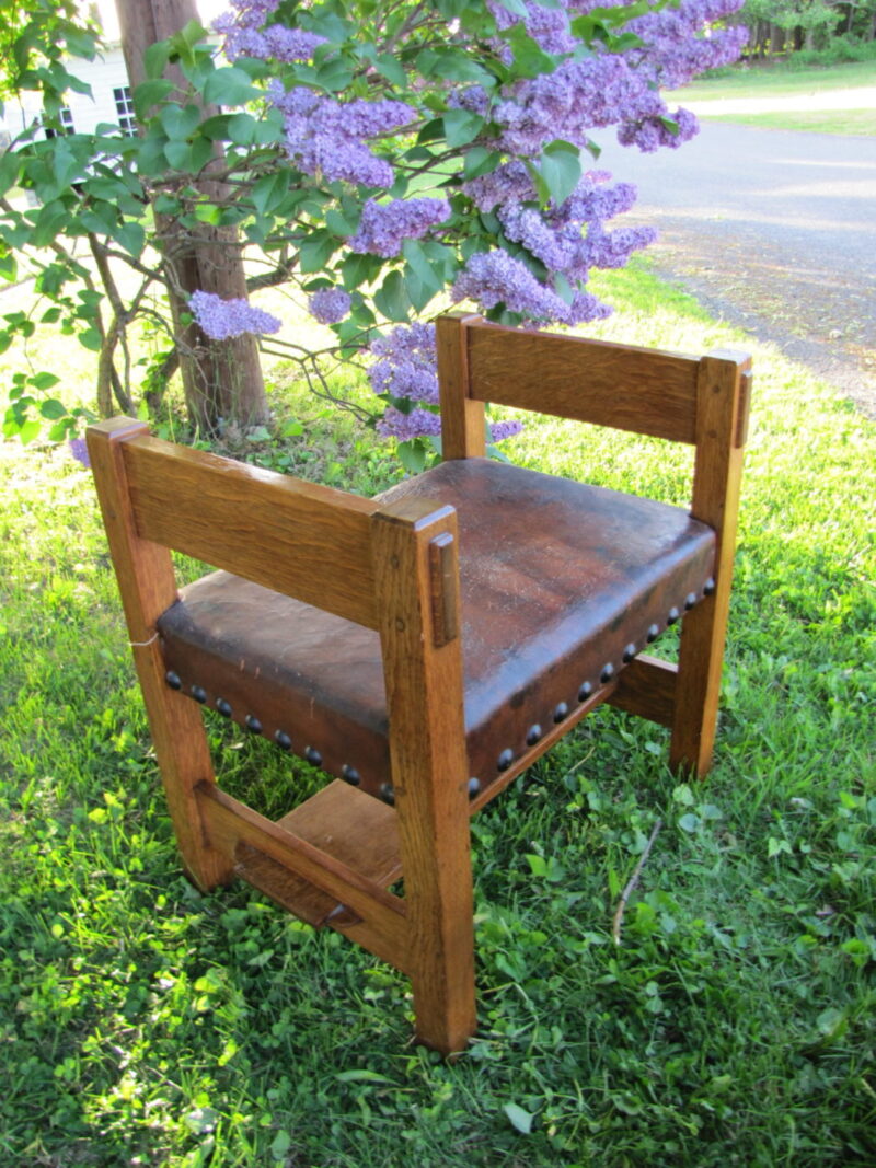 Superb Rare Gustav Stickley  Window Seat w3318 - Image 2
