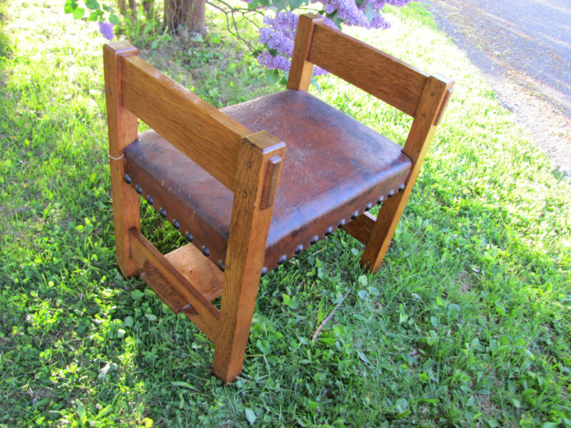 Superb Rare Gustav Stickley  Window Seat w3318 - Image 9