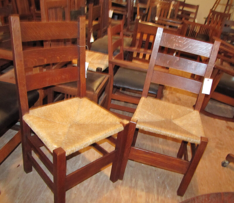 Superb Set of Four Gustav Stickley Good Dining Chairs w3330_A