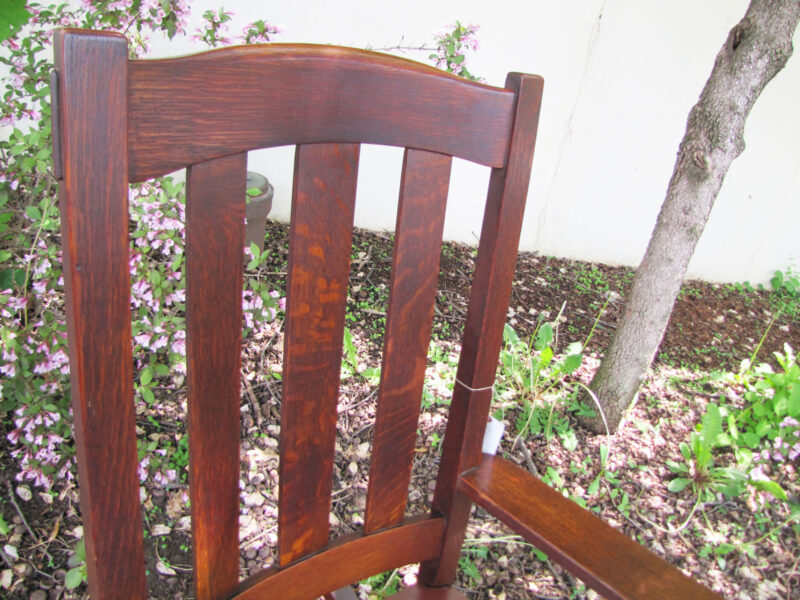 Antique Tall-Back Stickley Bros Arm Rocker. W3342 - Image 14