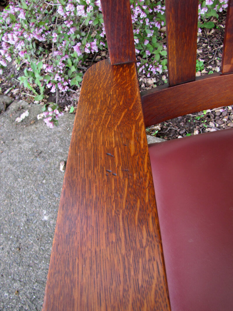 Antique Tall-Back Stickley Bros Arm Rocker. W3342 - Image 9