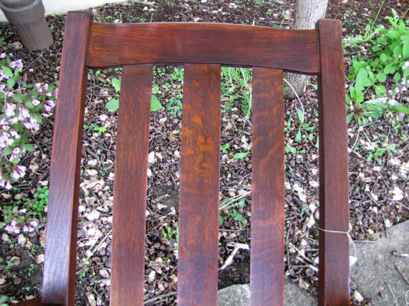 Antique Tall-Back Stickley Bros Arm Rocker. W3342 - Image 3