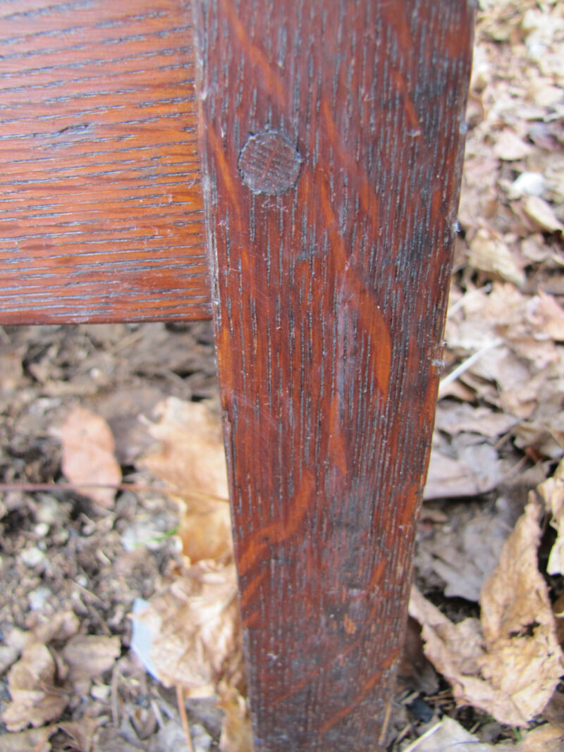 Antique  L&jg  Stickley  High Back  Arm Chair  W3345 - Image 5