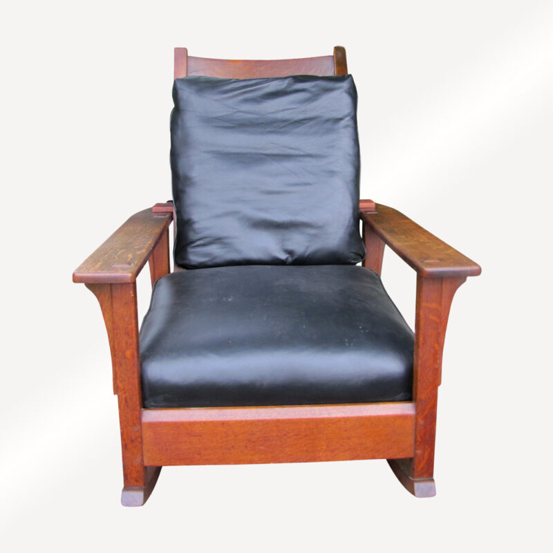 Antique L&jG Stickley Morris Rocking Chair w337 - Image 2