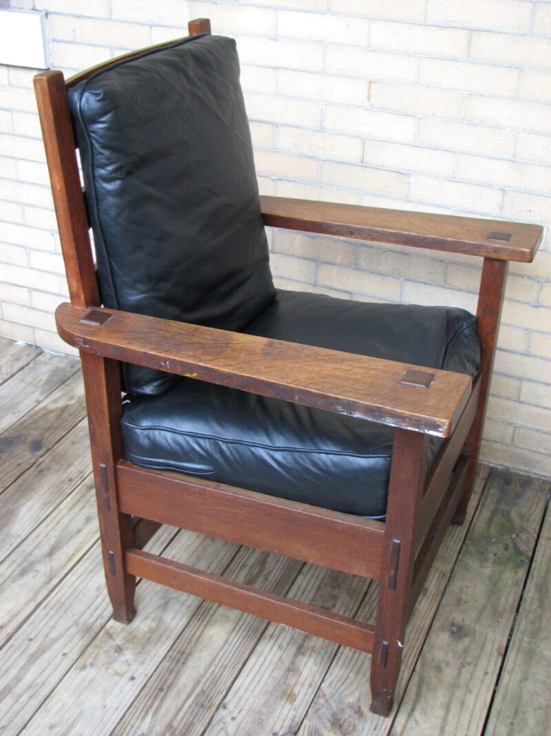 Large Antique Stickley Brothers Arm Chair w371 - Image 7