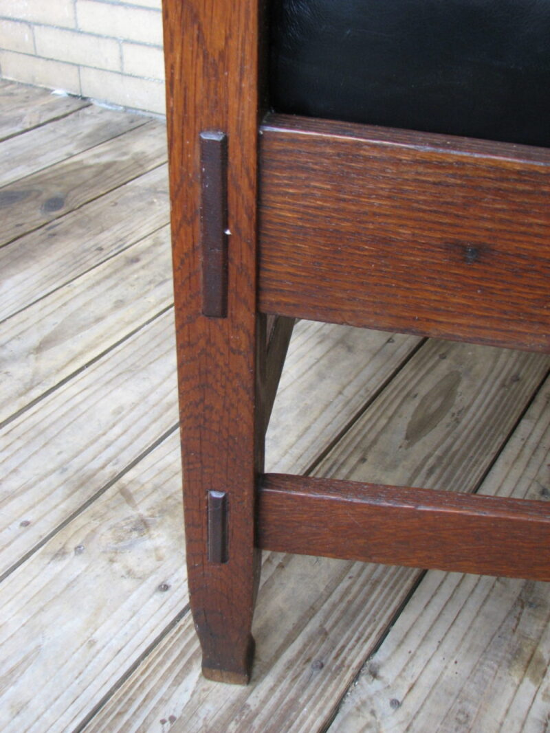 Large Antique Stickley Brothers Arm Chair w371 - Image 4