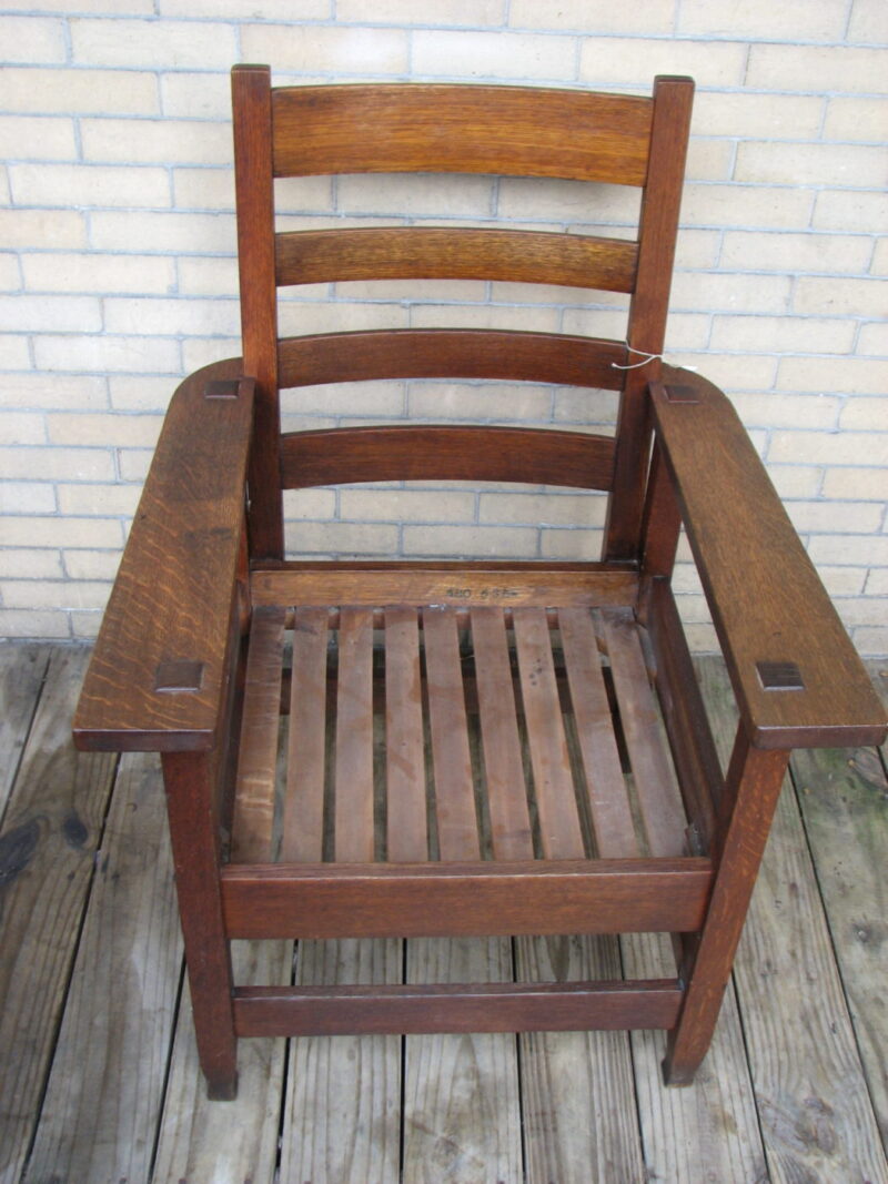 Large Antique Stickley Brothers Arm Chair w371 - Image 2