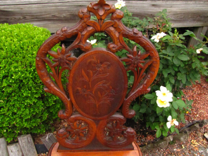 RARE Carved Black Forest Musical Chair W3893 - Image 12