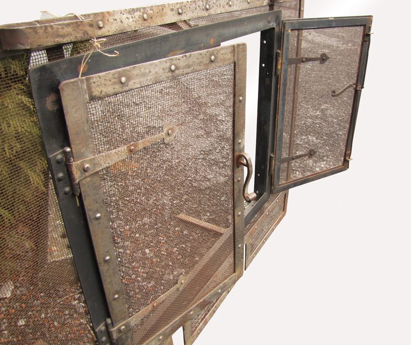 Superb Antique Arts & Crafts Hammered Iron Fireplace Screen w3941 - Image 9