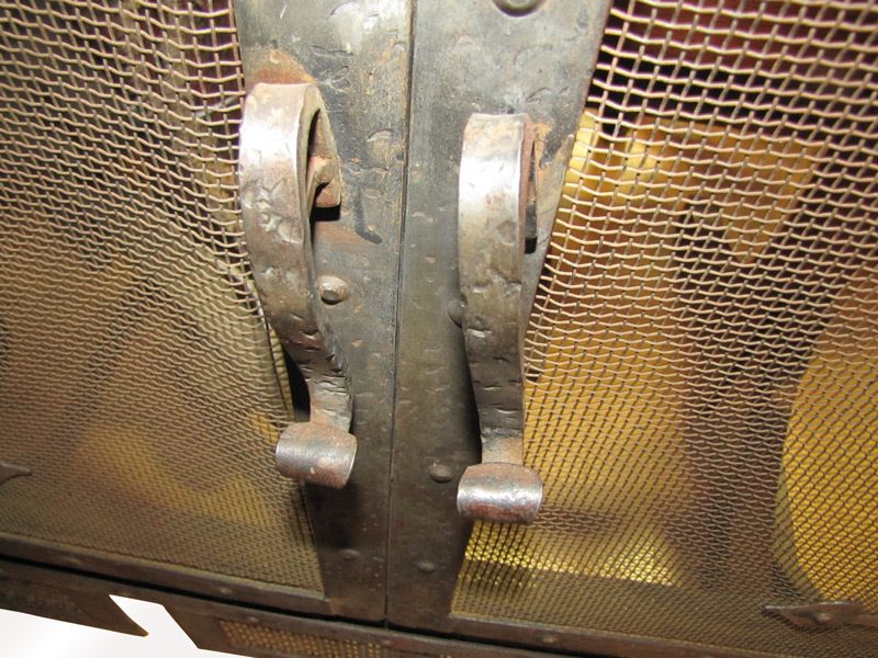 Superb Antique Arts & Crafts Hammered Iron Fireplace Screen w3941 - Image 12