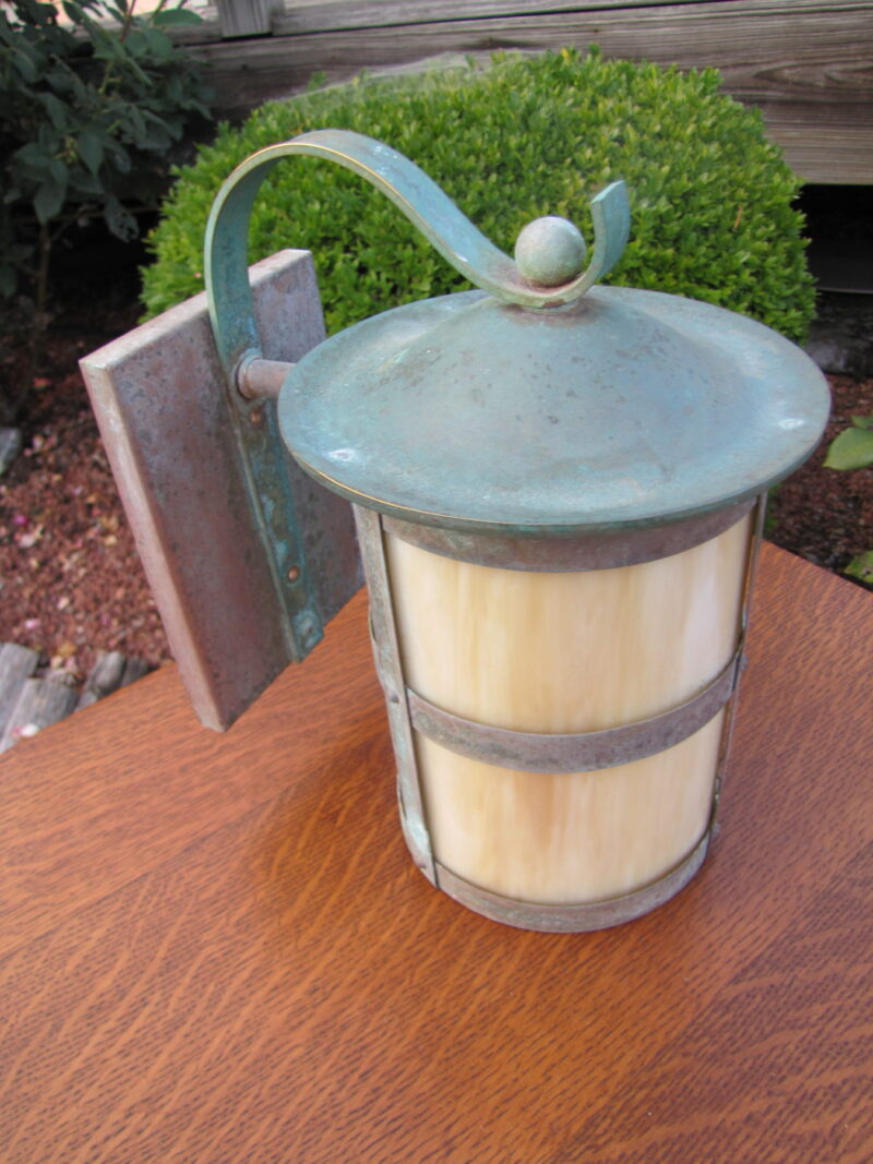 Antique Arts And Crafts Wall Lantern  w3953 - Image 10