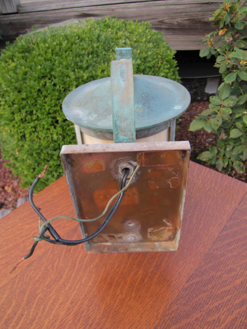 Antique Arts And Crafts Wall Lantern  w3953 - Image 8