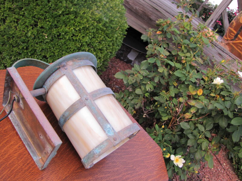 Antique Arts And Crafts Wall Lantern  w3953 - Image 6
