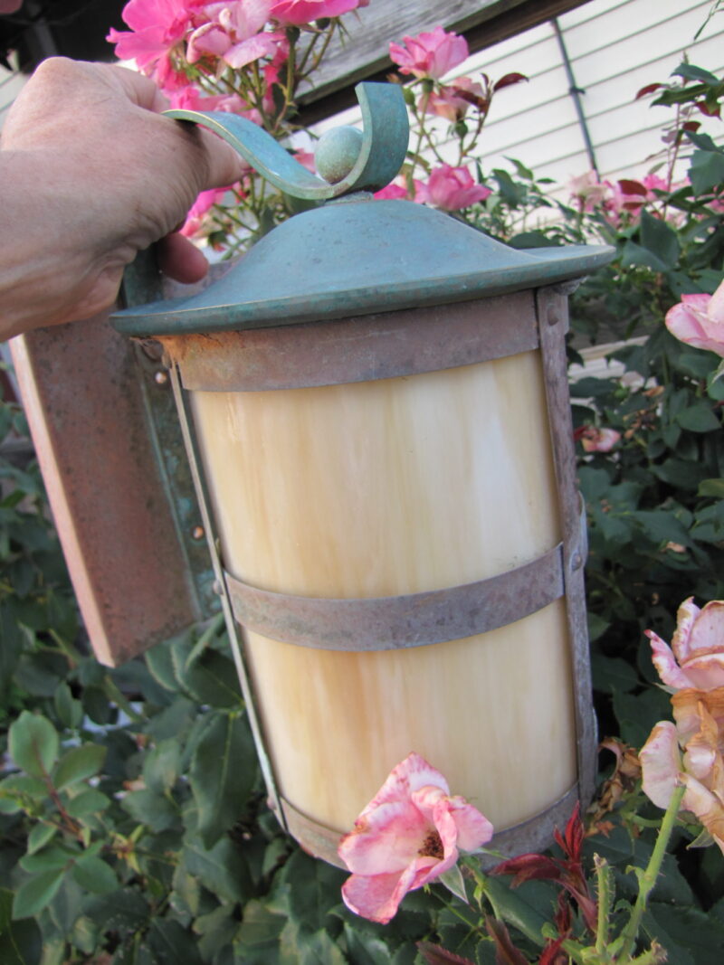Antique Arts And Crafts Wall Lantern  w3953 - Image 4