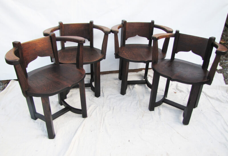 Antique Set Of Four Limbert Cafe Chairs w3963?