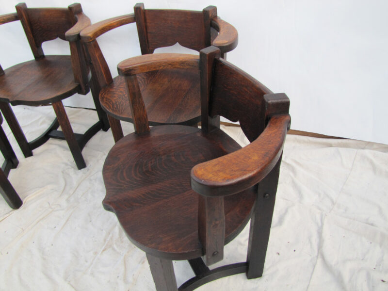 Antique Set Of Four Limbert Cafe Chairs w3963? - Image 2