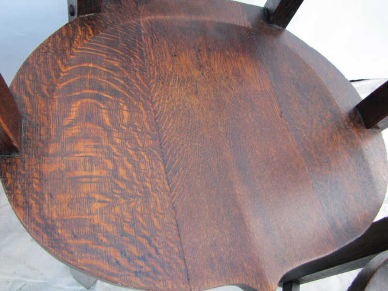 Antique Set Of Four Limbert Cafe Chairs w3963? - Image 6