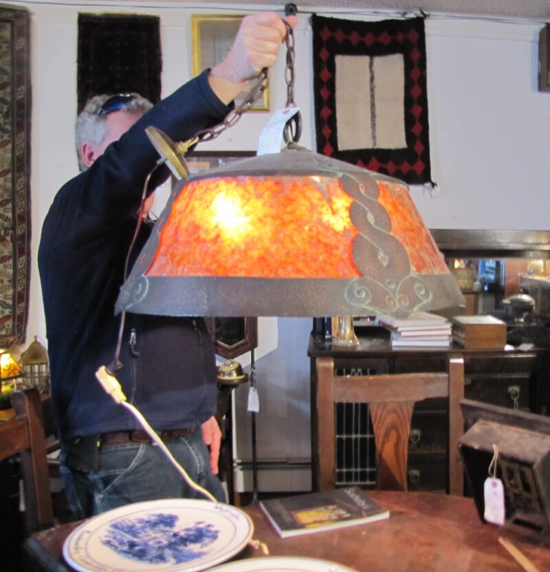 Superb Arts & Crafts Chandelier w3981
