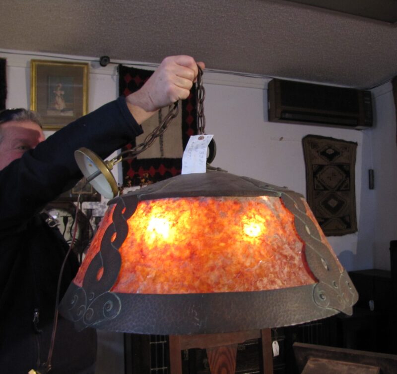Superb Arts & Crafts Chandelier w3981 - Image 3