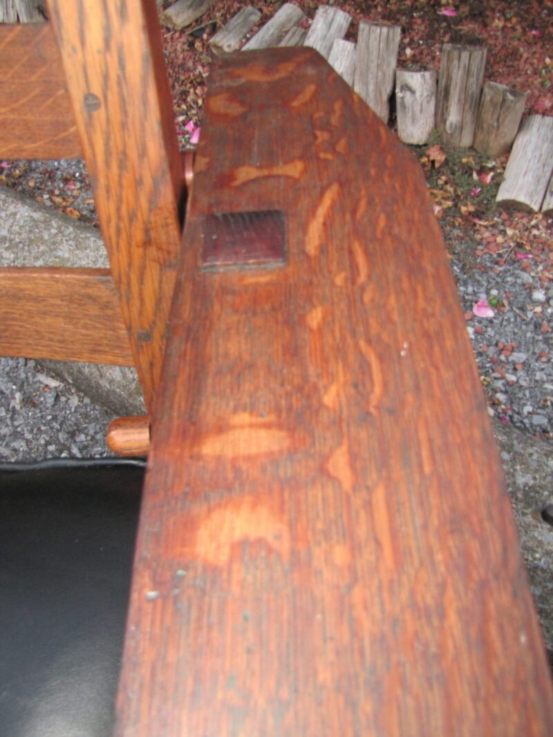Antique Great Gustav Stickley Early Spindle Morris Chair w4016 - Image 14