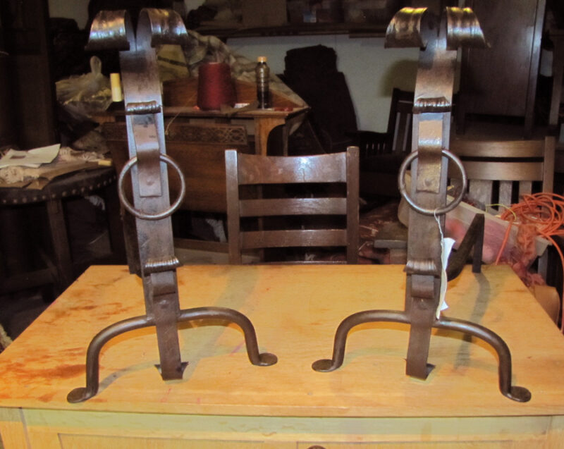 Arts & Crafts Andirons W403 - Image 6