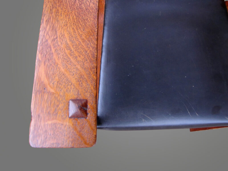 Antique Set of Four Arm L&jG Stickley Chairs w4045 - Image 6