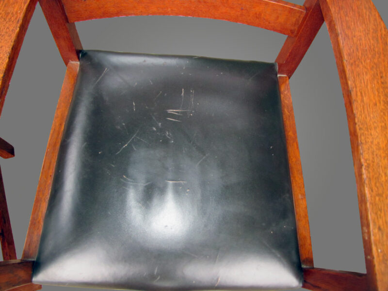 Antique Set of Four Arm L&jG Stickley Chairs w4045 - Image 7