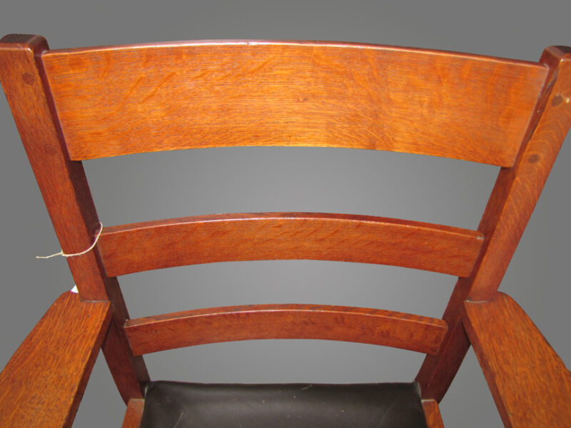 Antique Set of Four Arm L&jG Stickley Chairs w4045 - Image 8