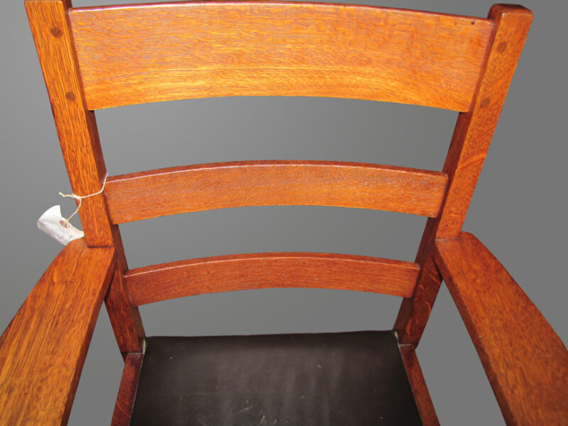 Antique Set of Four Arm L&jG Stickley Chairs w4045 - Image 9