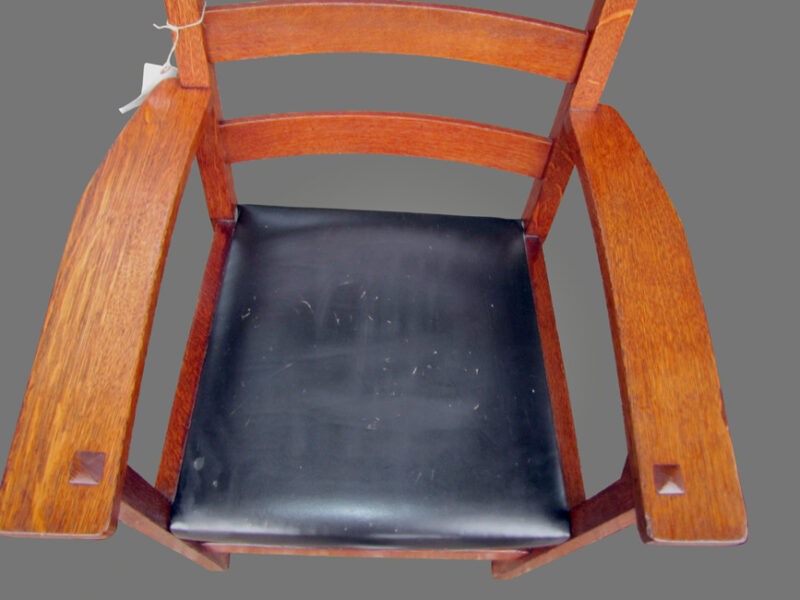 Antique Set of Four Arm L&jG Stickley Chairs w4045 - Image 13