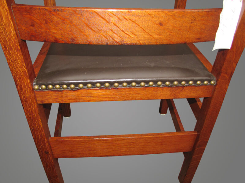 Antique Set of Four Arm L&jG Stickley Chairs w4045 - Image 14