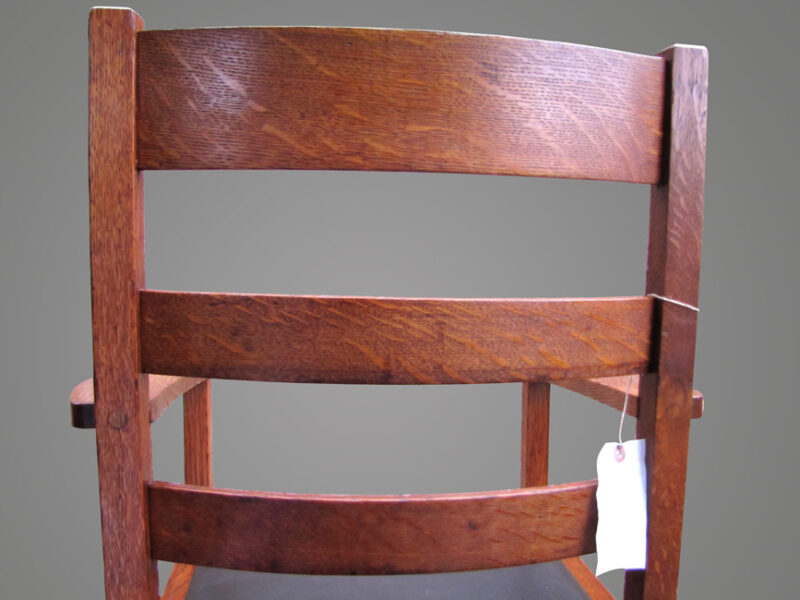 Antique Set of Four Arm L&jG Stickley Chairs w4045 - Image 15