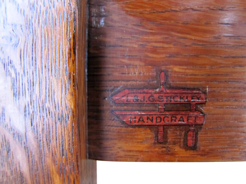 Antique Set of Four Arm L&jG Stickley Chairs w4045 - Image 4