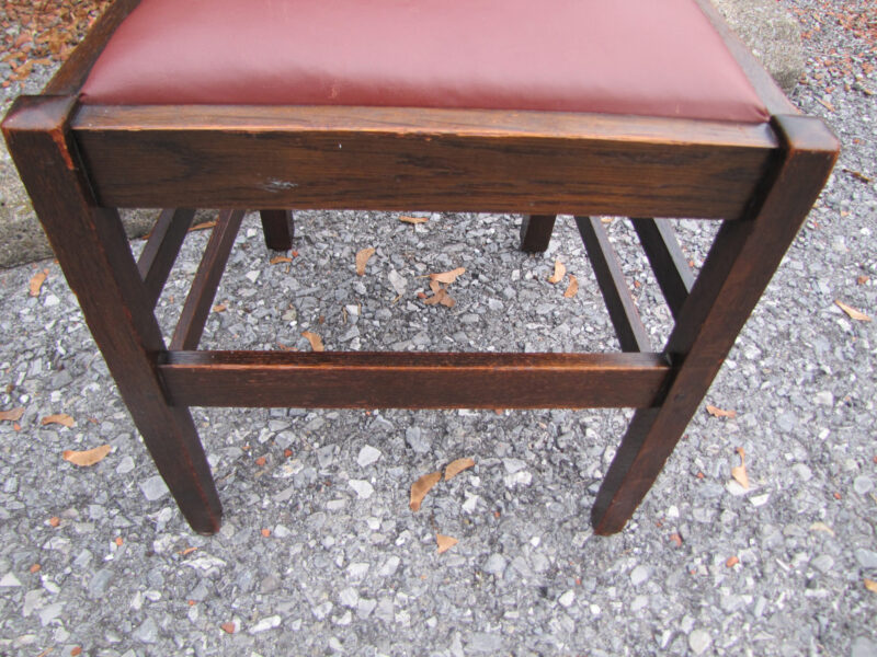 Gustav Stickley Slipper Desk H. Back Chair w4050 - Image 11