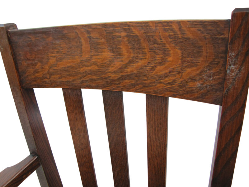 ANTIQUE Set of Five Dining Chairs  Arts and Crafts w4070 - Image 7