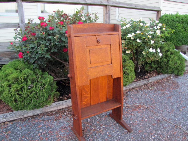 Antique Nice Gustav Stickley Chalet Desk Drop Arm Desk w4190 - Image 9