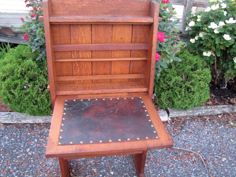 Antique Nice Gustav Stickley Chalet Desk Drop Arm Desk w4190 - Image 5