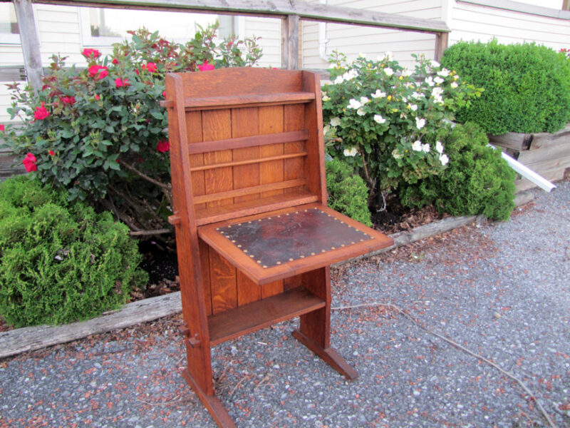 Antique Nice Gustav Stickley Chalet Desk Drop Arm Desk w4190 - Image 4