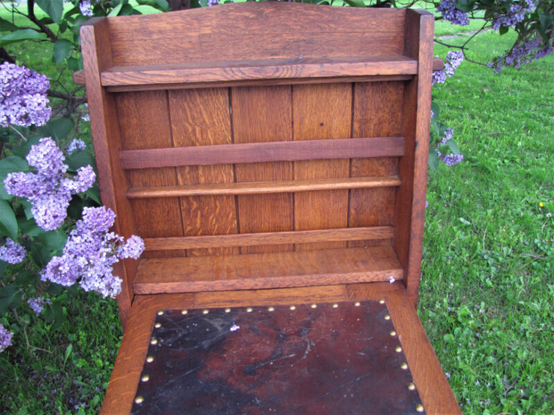 Antique Nice Gustav Stickley Chalet Desk Drop Arm Desk w4190 - Image 15