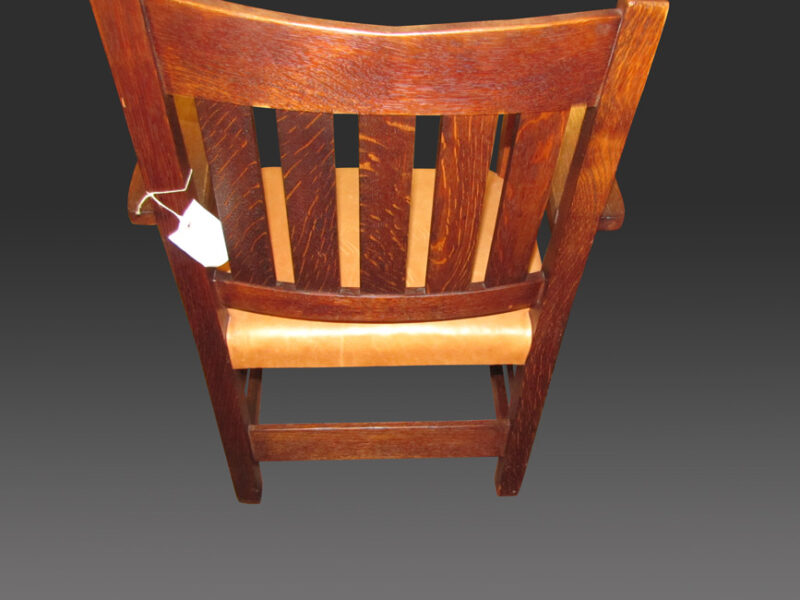 Antique Pair of Gustav Stickley Armchairs w4206 - Image 5