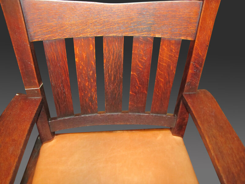 Antique Pair of Gustav Stickley Armchairs w4206 - Image 14