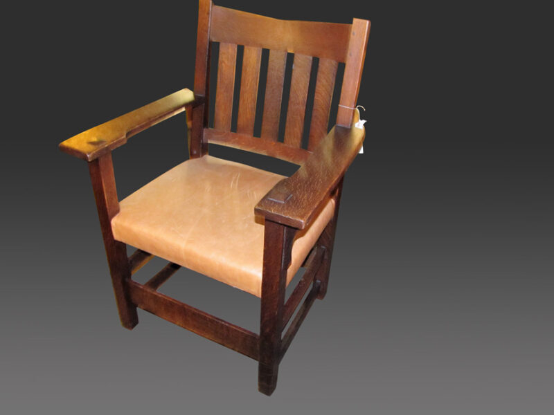 Antique Pair of Gustav Stickley Armchairs w4206 - Image 2