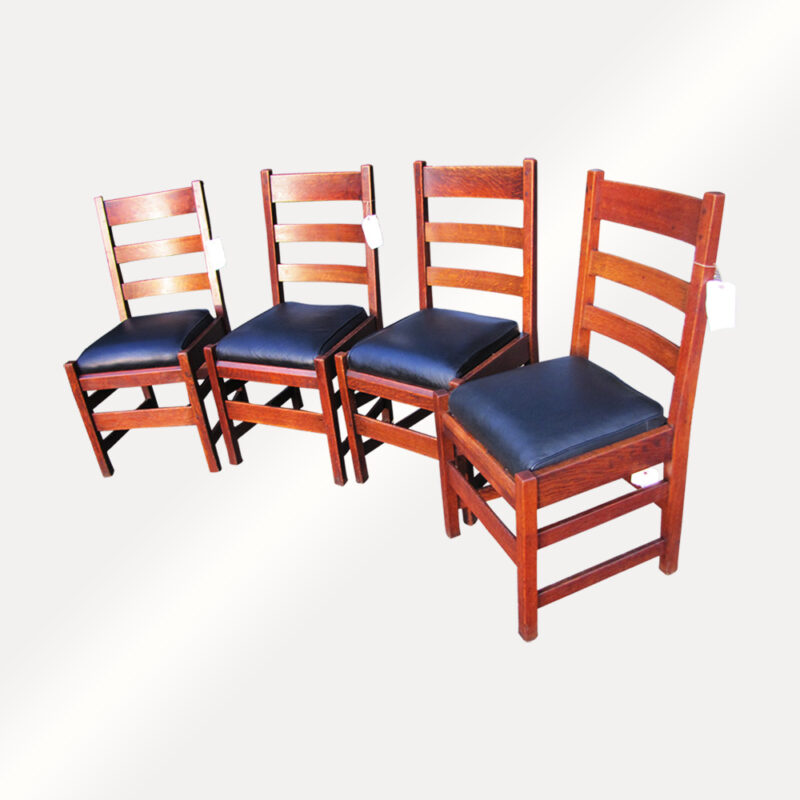 Superb set of 4 Antique L & jG Stickley dining chairs W4215 - Image 2
