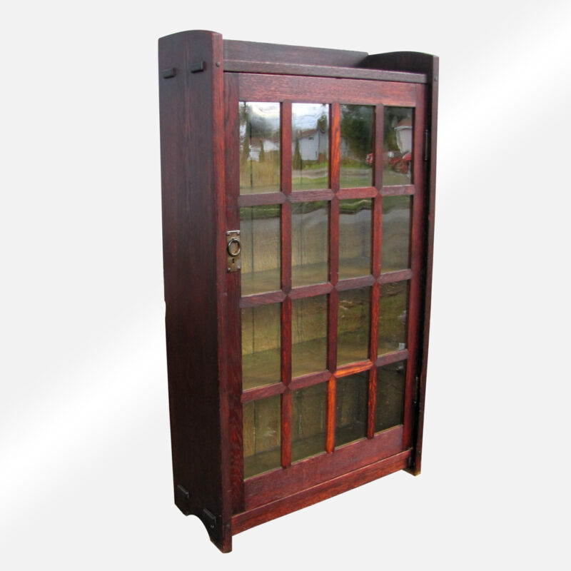 Superb Early Gustav Stickley one door bookcase w4233