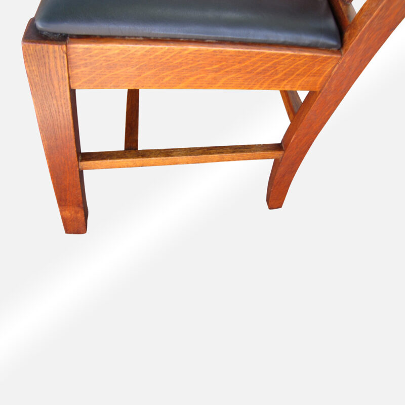 Antique Arts and Crafts, Stickley Era Wisconsin Chair Company Set of 4 Dining Chairs w4331 - Image 5