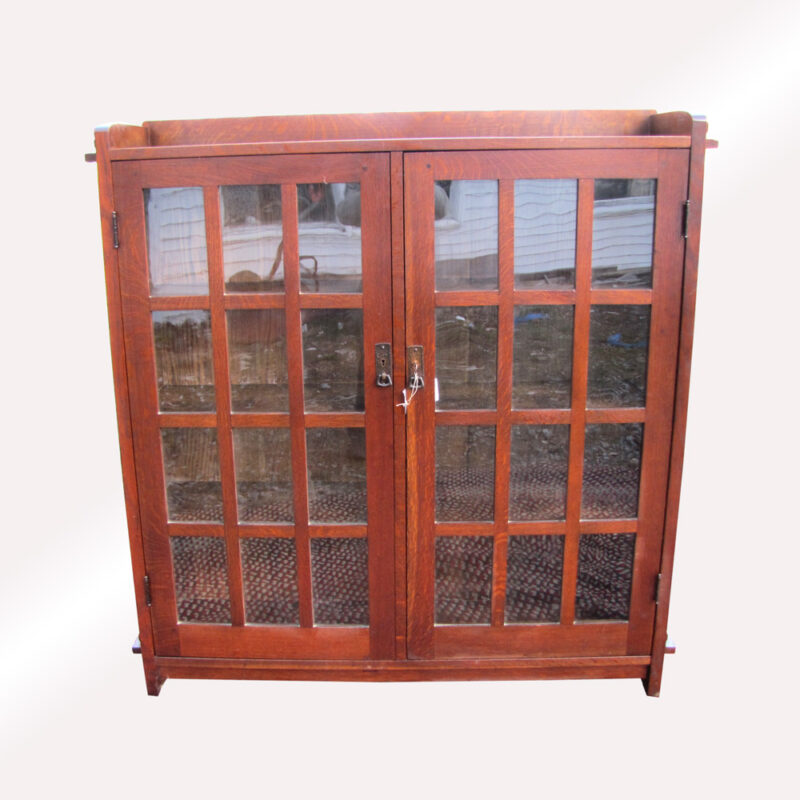 Antique L&jG Stickley Two Door Bookcase w4841 - Image 11