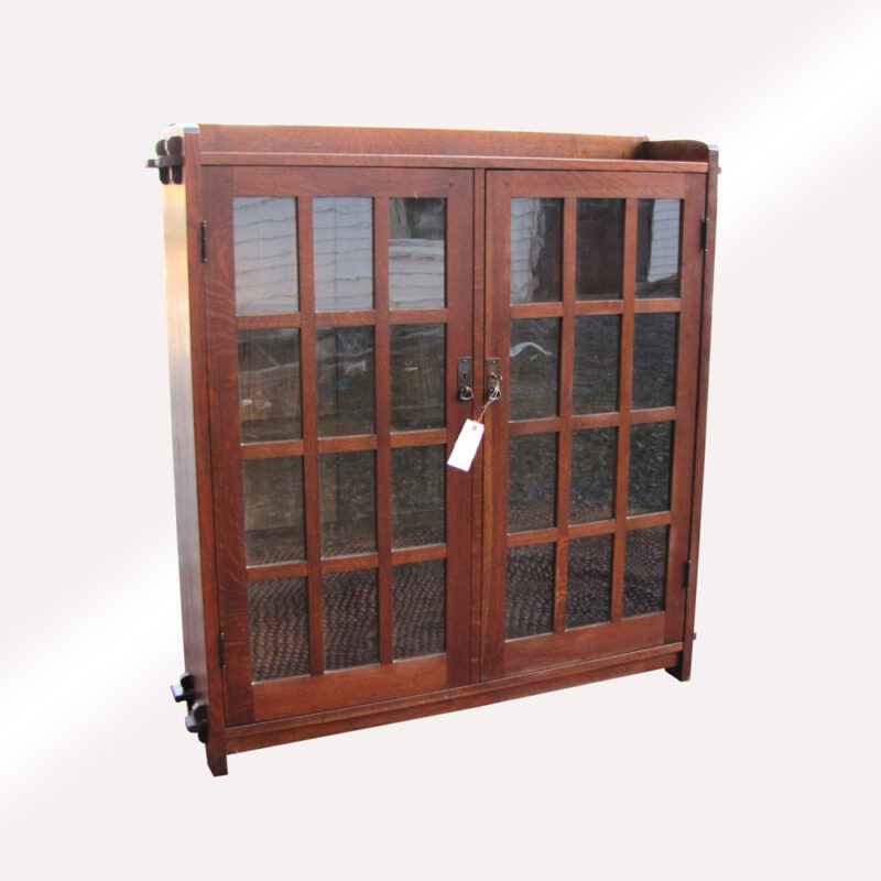Antique L&jG Stickley Two Door Bookcase w4841