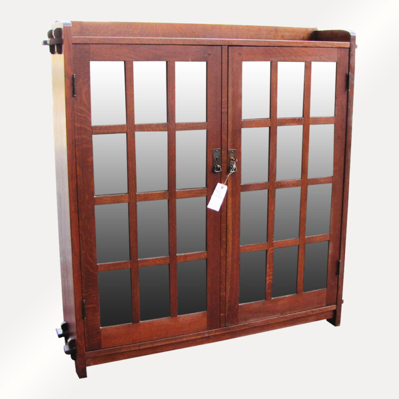 Antique L&jG Stickley Two Door Bookcase w4841 - Image 4
